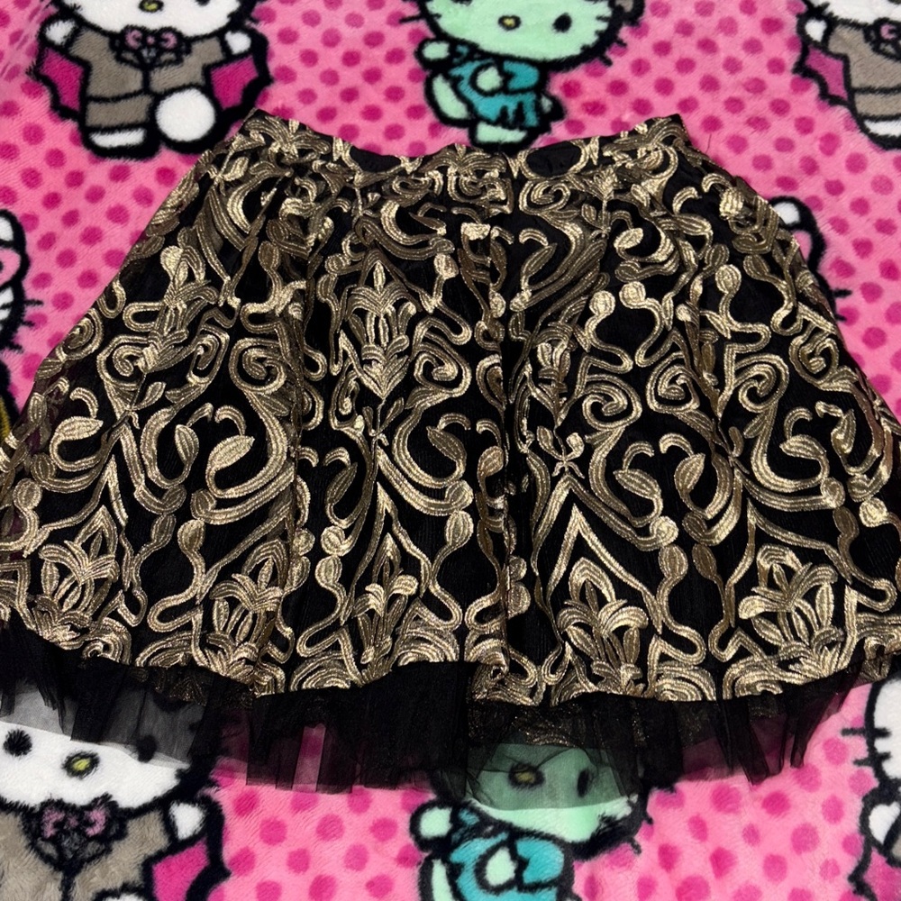 Elegant Black and Gold Women's Skirt